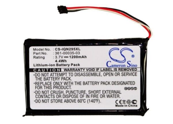 Garmin Nuvi 2595LMT, Nuvi 2555LT, Nuvi 2495LMT, Nuvi 2475LT, Nuvi 2455LT  aku 1200mAh
