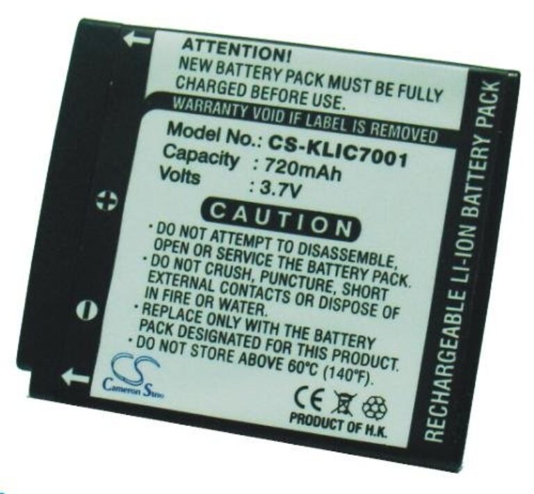 Kodak KLIC-7001 kaamera aku 720mAh