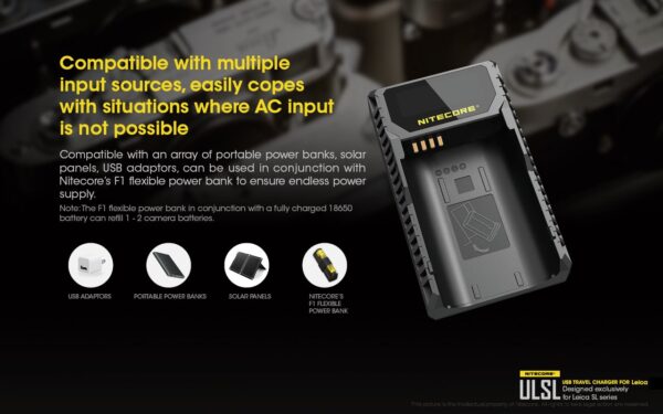 Nitecore ULSL akulaadija Leica fotoaparaadile (BP-SCL4) - Image 3