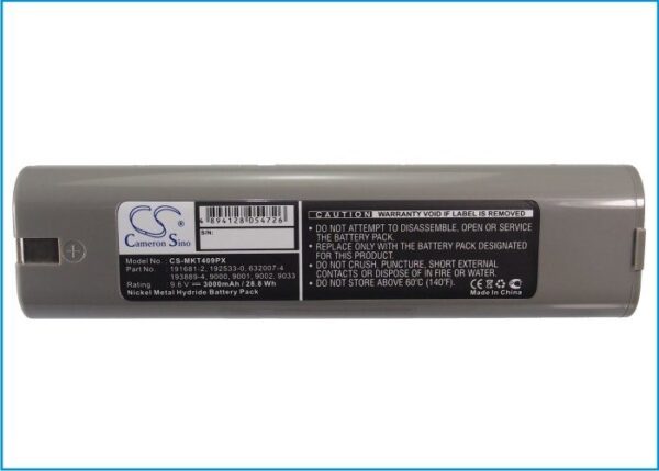 Makita 193889-4, 9033, 9034  9.6V 3000mAh tööriistaaku Ni-MH - Image 5