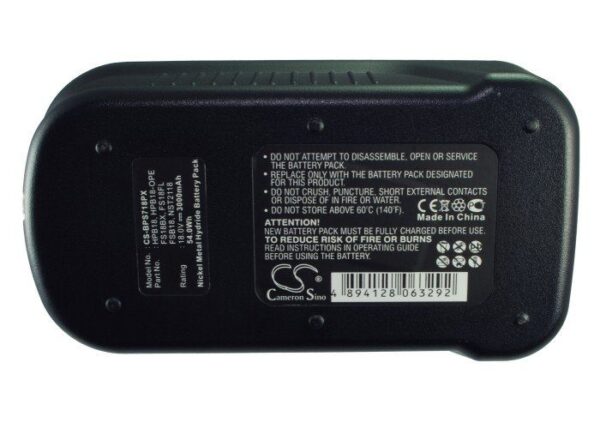 Black & Decker 244760-00, A1718,A18, HPB18, HPB18-OPE 18.0V 3000mAh tööriistaaku Ni-MH - Image 5