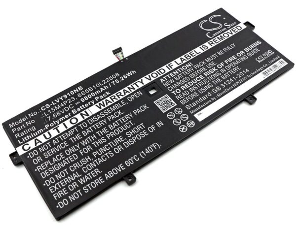 CS sülearvuti aku Lenovo Yoga 5 Pro, YOGA 910 7.68V 8100mAh Li-Polymer