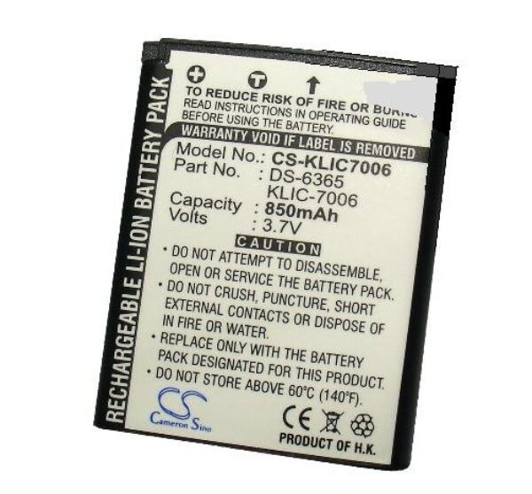 Kodak KLIC-7006 kaamera aku 660mAh