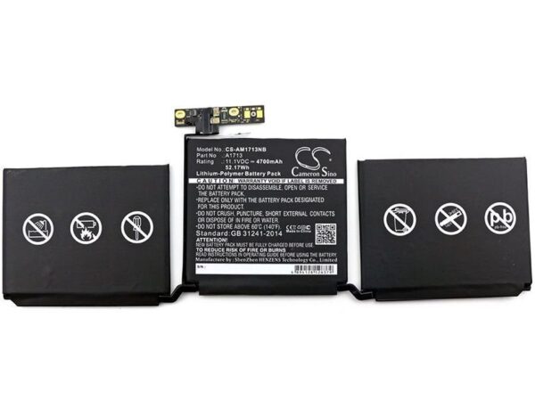 Ironcell Apple MacBook Pro 13" Retina A1708 11.4V 54Wh A1713 sülearvuti aku - Image 3