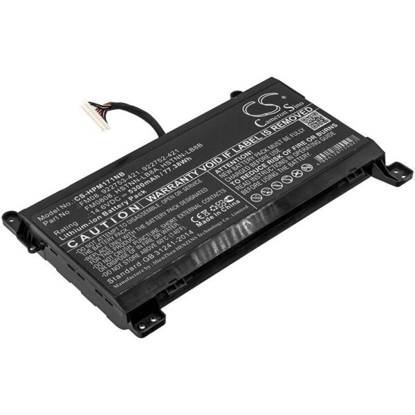 CS sülearvuti aku HP Omen 17-AN, HSTNN-LB8A 14.6V 5300mAh Li-ion (12-pin) - Image 2